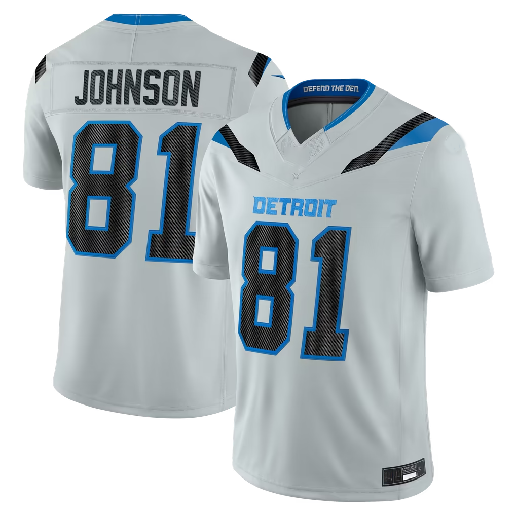 BIPIHUC D.Lions #81 Calvin Johnson Silver 2026 Rivalries Collection Limited Stitched Jerseys