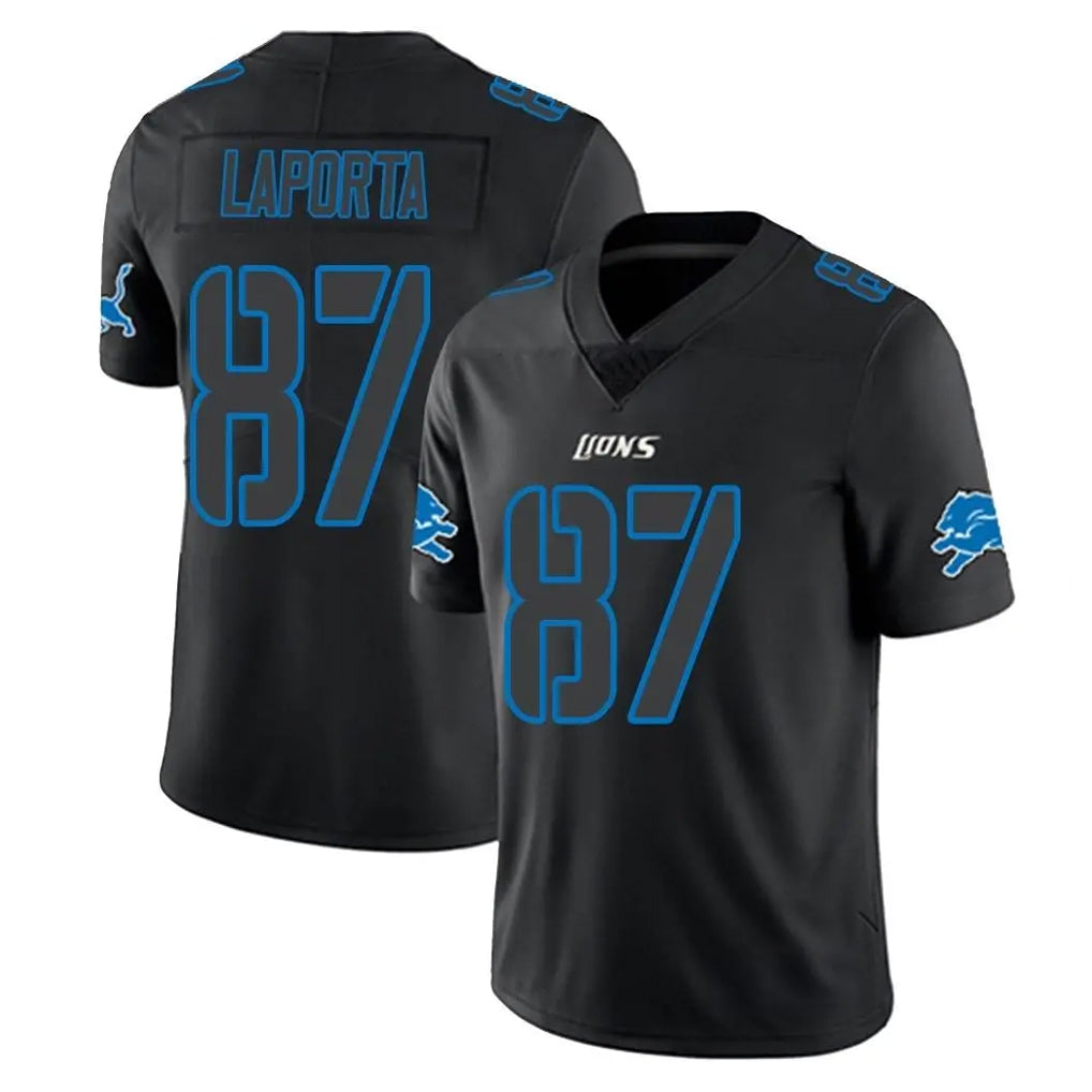 BIPIHUC D.Lions #87 Sam LaPorta Player Black Impact Limited Home Game Stitched Jerseys