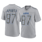 BIPIHUC D.Lions #87 Sam LaPorta Player Gray Atmosphere Fashion Home Game Stitched Jerseys