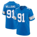 BIPIHUC D.Lions #91 Tyleik Williams Player Blue Alternate Home Game Stitched Jerseys