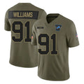 BIPIHUC D.Lions #91 Tyleik Williams Player Olive 2025 Salute To Service Limited Home Game Stitched Jerseys