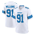 BIPIHUC D.Lions #91 Tyleik Williams Player White Alternate Home Game Stitched Jerseys