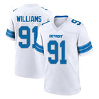 BIPIHUC D.Lions #91 Tyleik Williams Player White Alternate Home Game Stitched Jerseys
