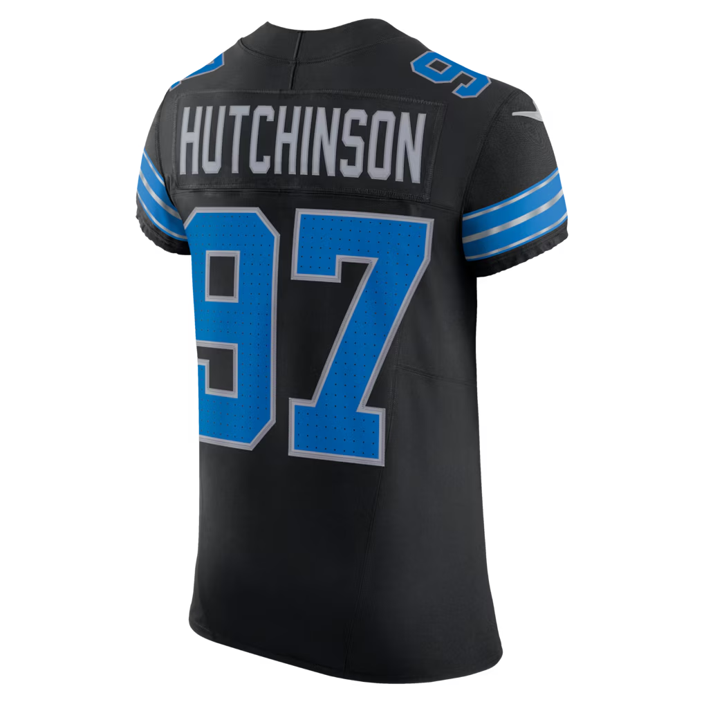 BIPIHUC D.Lions #97 Aidan Hutchinson Black Alternate Vapor F.U.S.E. Elite Stitched Jerseys