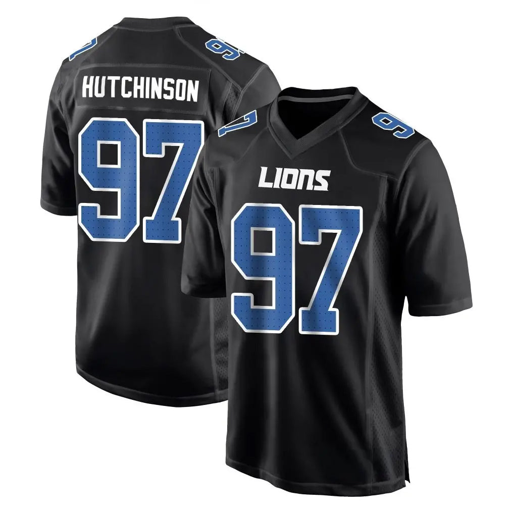 BIPIHUC D.Lions #97 Aidan Hutchinson Player Black Fashion Home Game Stitched Jerseys