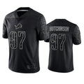 BIPIHUC D.Lions #97 Aidan Hutchinson Player Black REFLECTIVE Limited Stitched Jerseys
