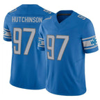 BIPIHUC D.Lions #97 Aidan Hutchinson Player Blue Vapor F.U.S.E. Limited Home Game Stitched Jerseys