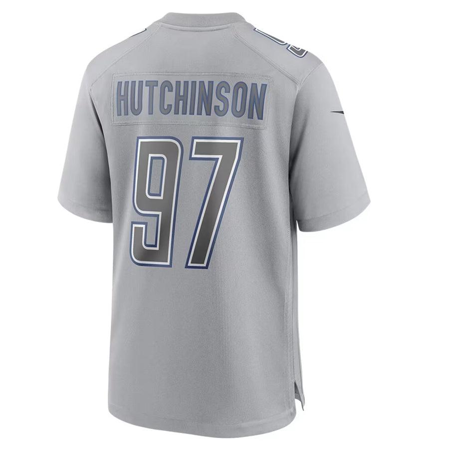 BIPIHUC D.Lions #97 Aidan Hutchinson Player Grey Atmosphere Fashion Stitched Jerseys