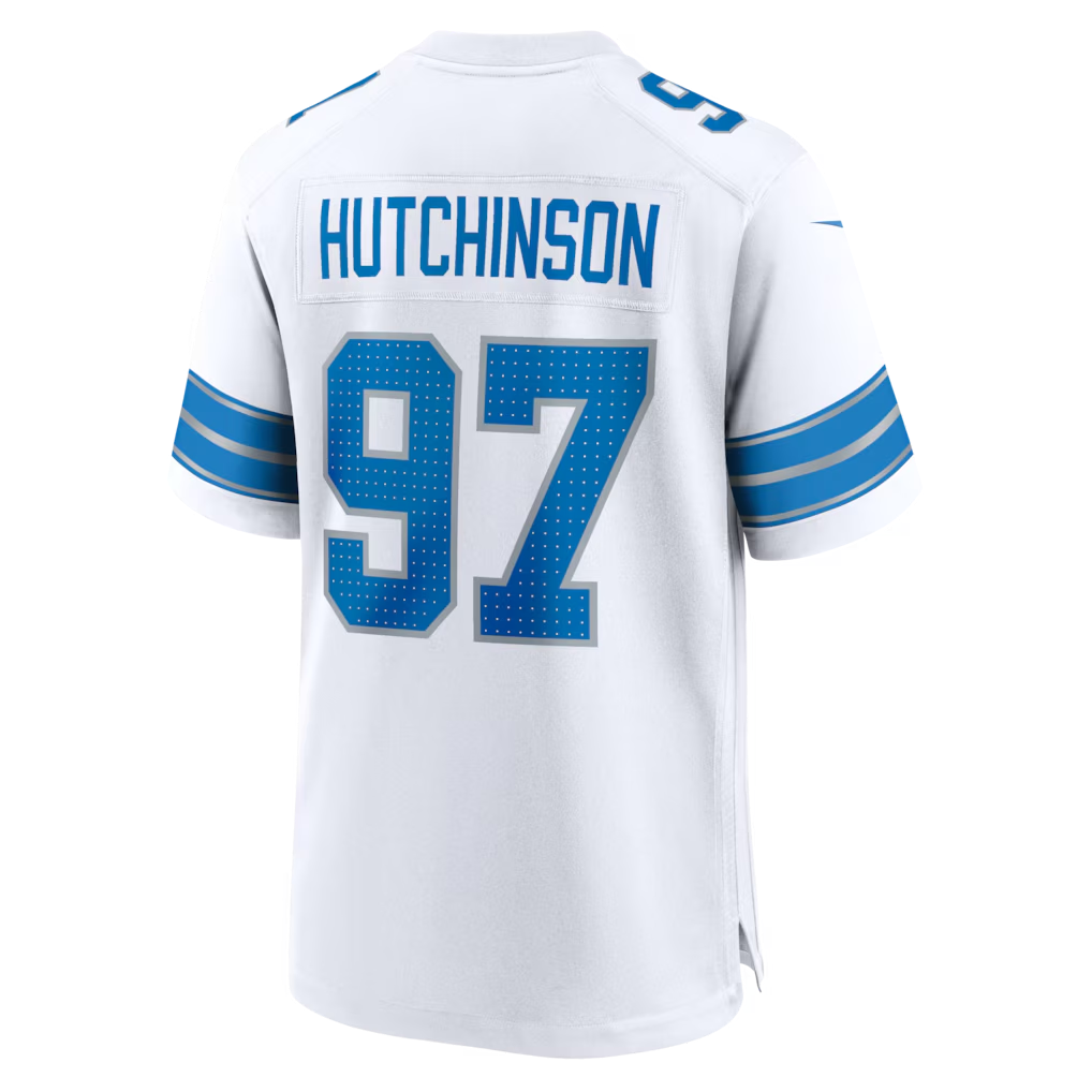 BIPIHUC D.Lions #97 Aidan Hutchinson White Game Stitched Jerseys