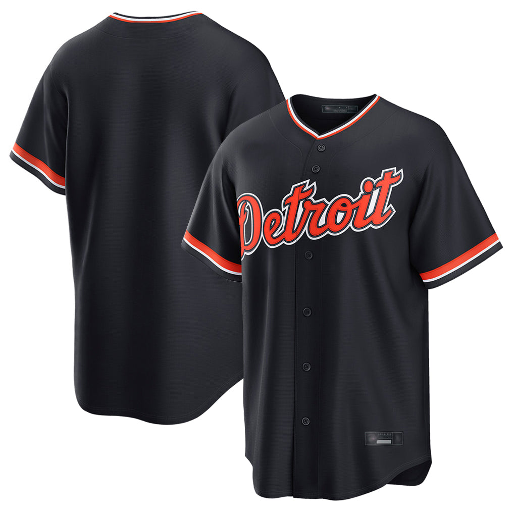 BIPIHUC D.Tigers Navy Home Game Blank Player Stitched Jerseys