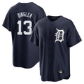 BIPIHUC D.Tigers #13 Dillon Dingler Player Navy Game Home Stitched Jerseys