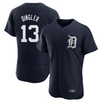BIPIHUC D.Tigers #13 Dillon Dingler Player Navy Limited Elite Home Stitched Jerseys