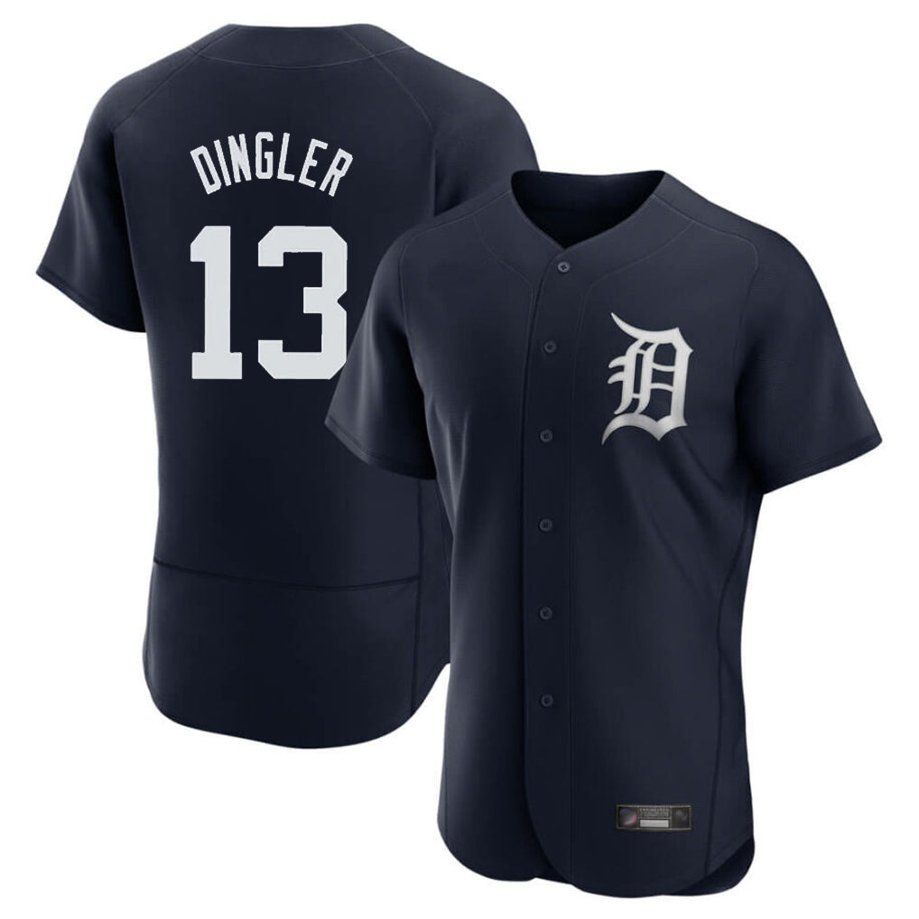 BIPIHUC D.Tigers #13 Dillon Dingler Player Navy Limited Elite Home Stitched Jerseys