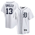 BIPIHUC D.Tigers #13 Dillon Dingler Player White Home Game Stitched Jerseys