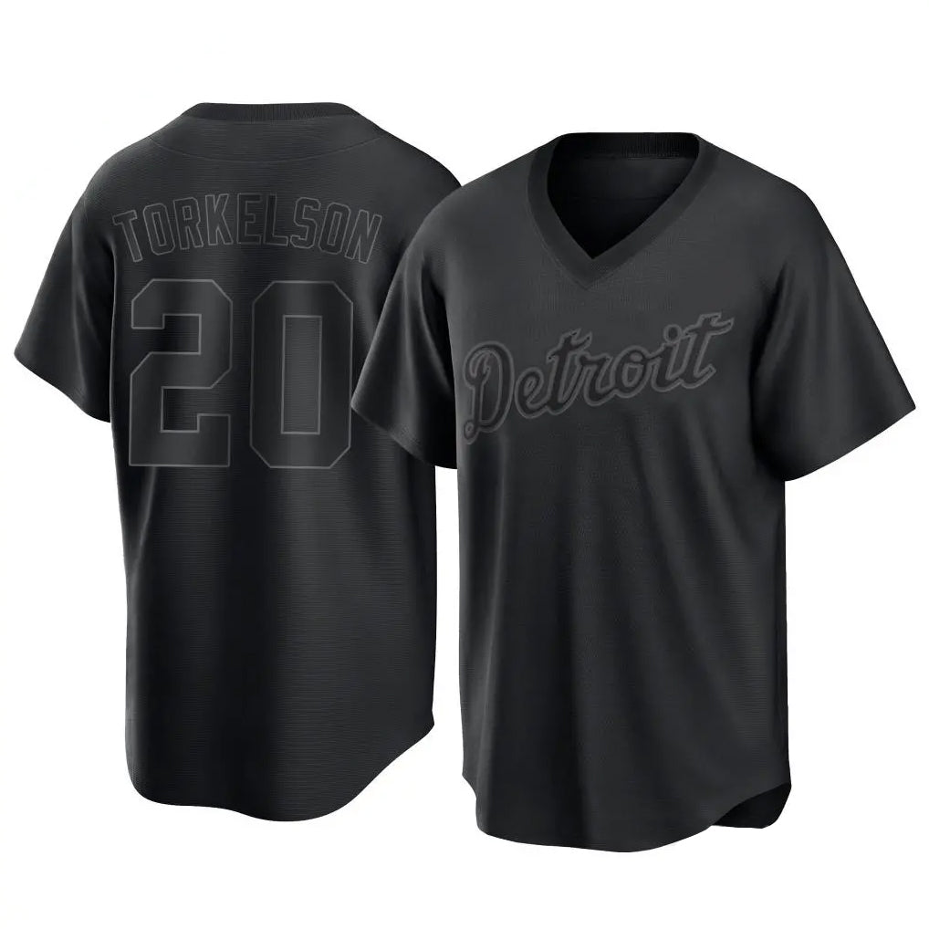 BIPIHUC D.Tigers #20 Spencer Torkelson Player Black T-shirt Home Game Stitched Jerseys