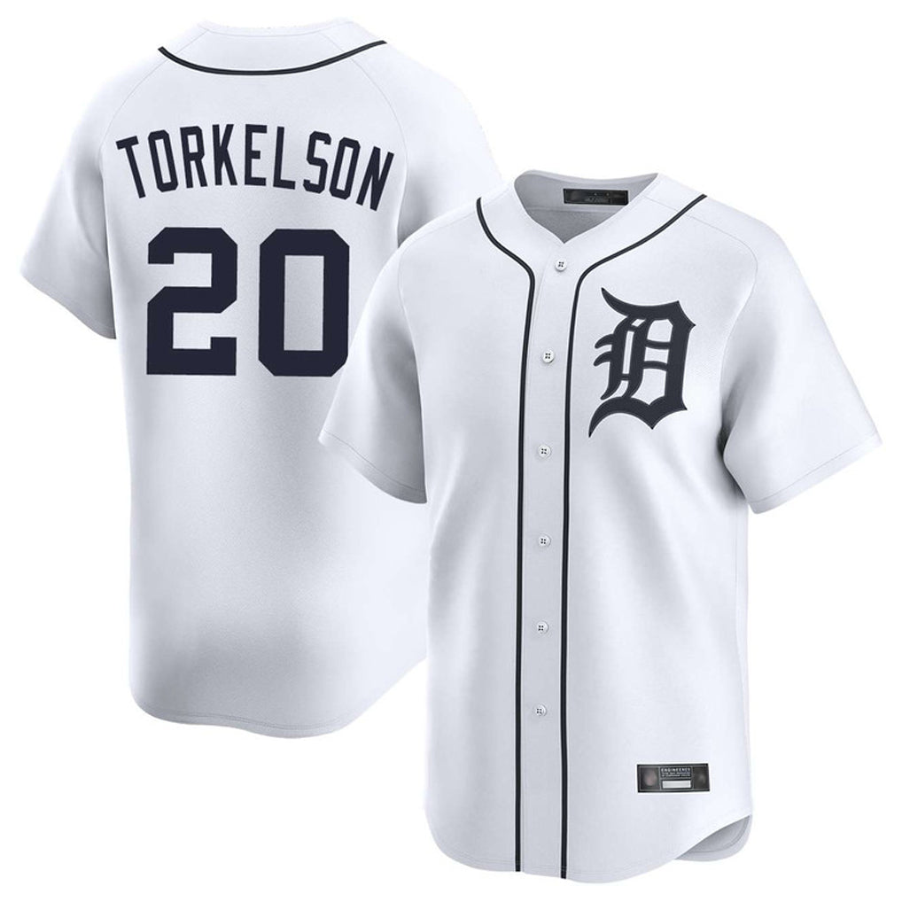 BIPIHUC D.Tigers #20 Spencer Torkelson Player White Home Limited Stitched Jerseys