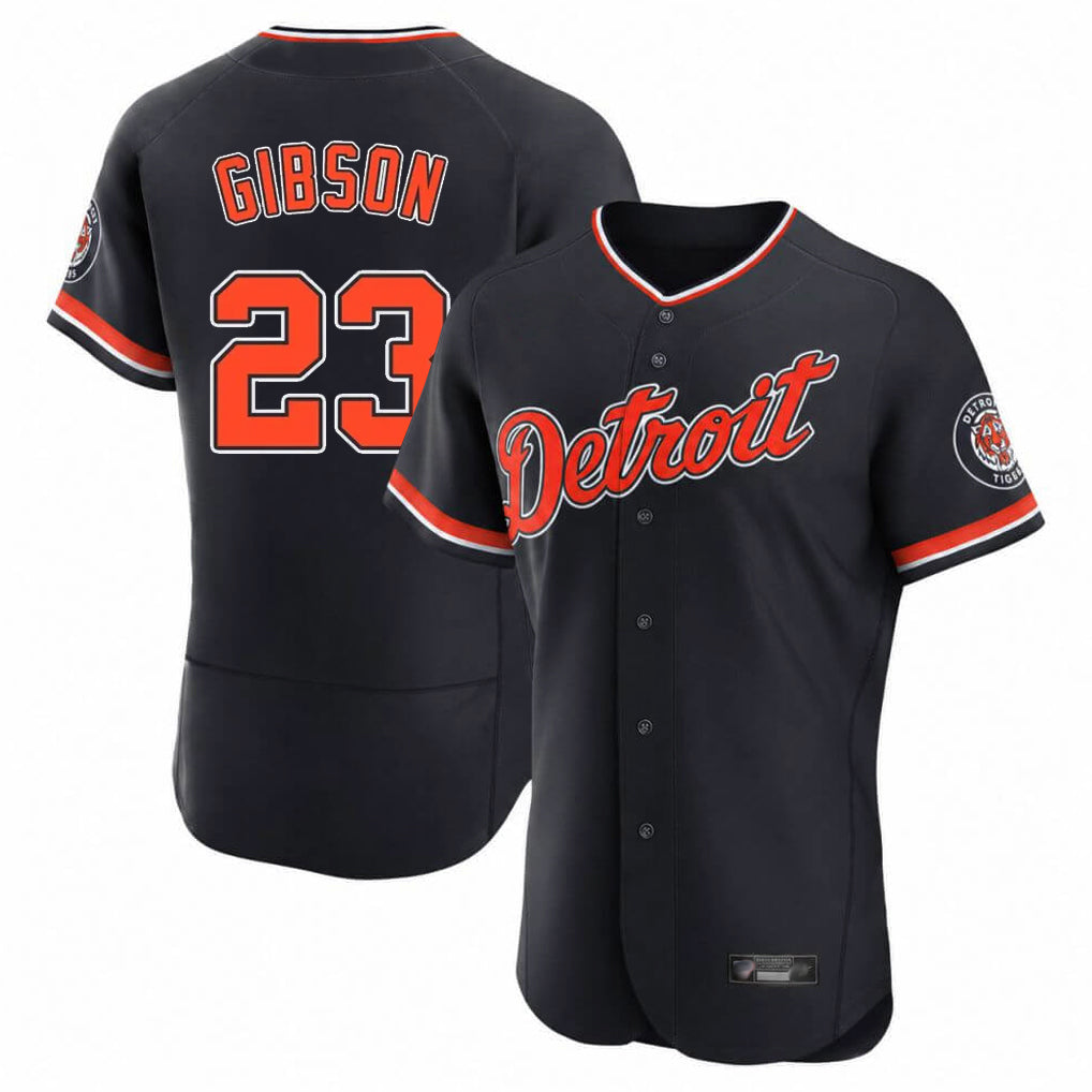 BIPIHUC D.Tigers #23 Kirk Gibson Player Navy Limited Elite Home Game Stitched Jerseys