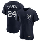 BIPIHUC D.Tigers #24 Miguel Cabrera Player Navy Limited Elite Home Stitched Jerseys