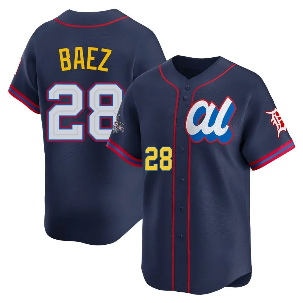 BIPIHUC D.Tigers #28 Javier B¡§¡éez Player Navy Limited American League All-Star Edition Stitched Jerseys