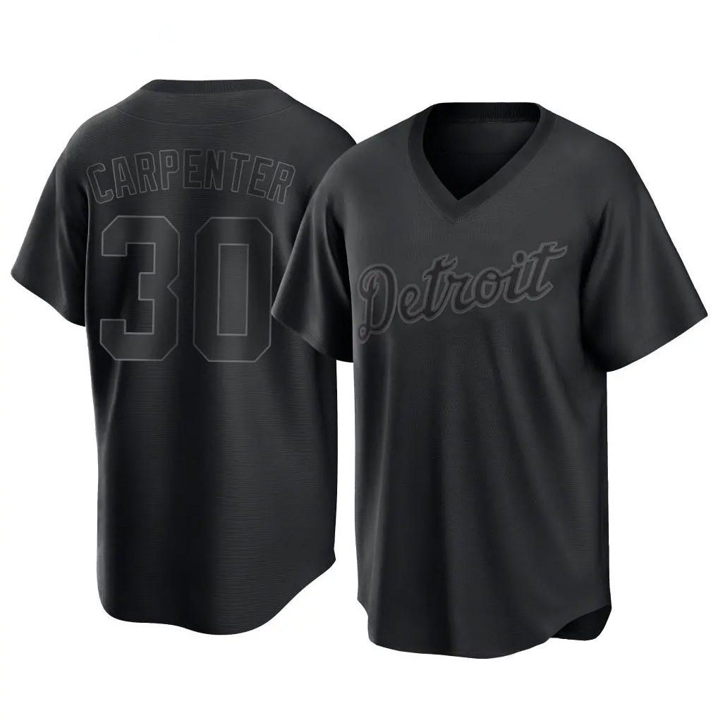 BIPIHUC D.Tigers #30 Kerry Carpenter Player Black T-shirt Home Game Stitched Jerseys
