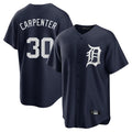 BIPIHUC D.Tigers #30 Kerry Carpenter Player Navy Game Home Stitched Jerseys