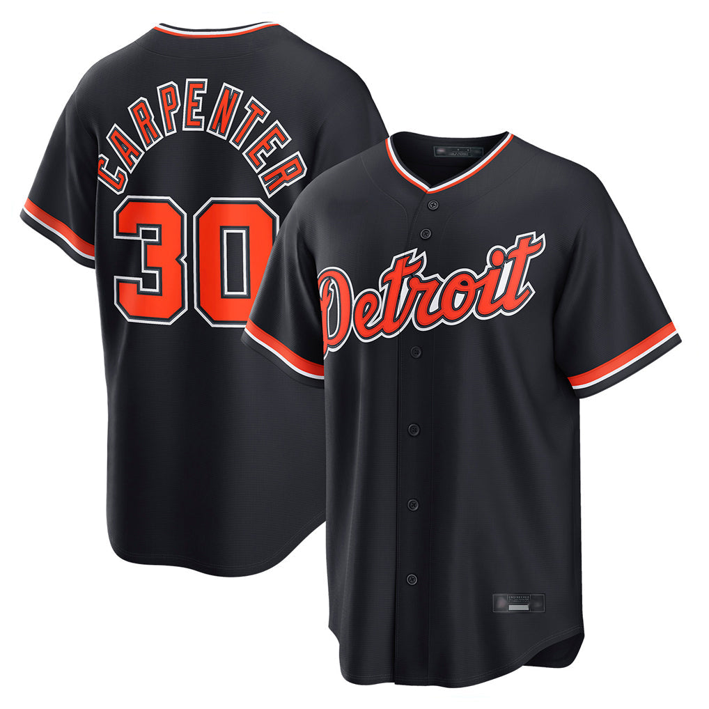 BIPIHUC D.Tigers #30 Kerry Carpenter Player Navy Home Game Stitched Jerseys
