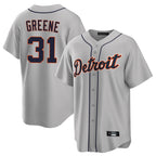 BIPIHUC D.Tigers #31 Riley Greene Player Gray Home Game Stitched Jerseys