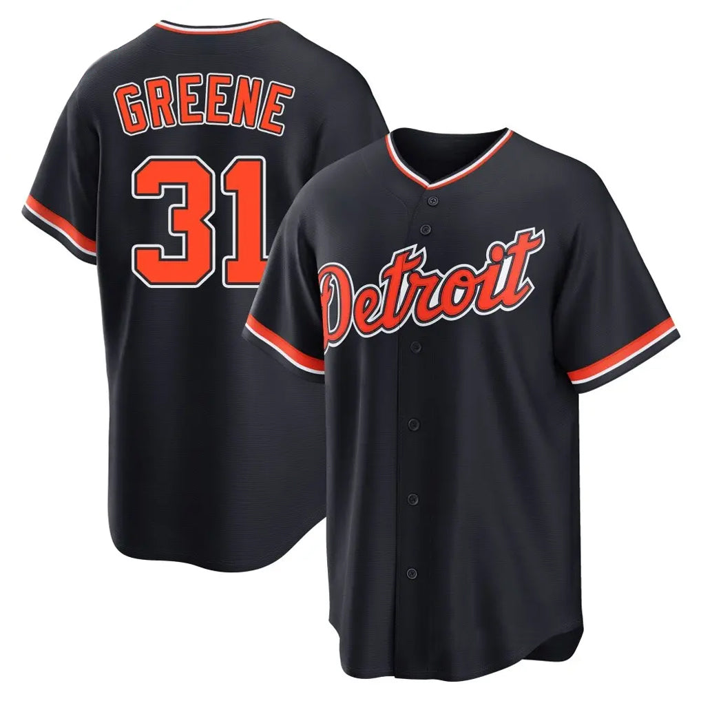 BIPIHUC D.Tigers #31 Riley Greene Player Navy Home Game Stitched Jerseys