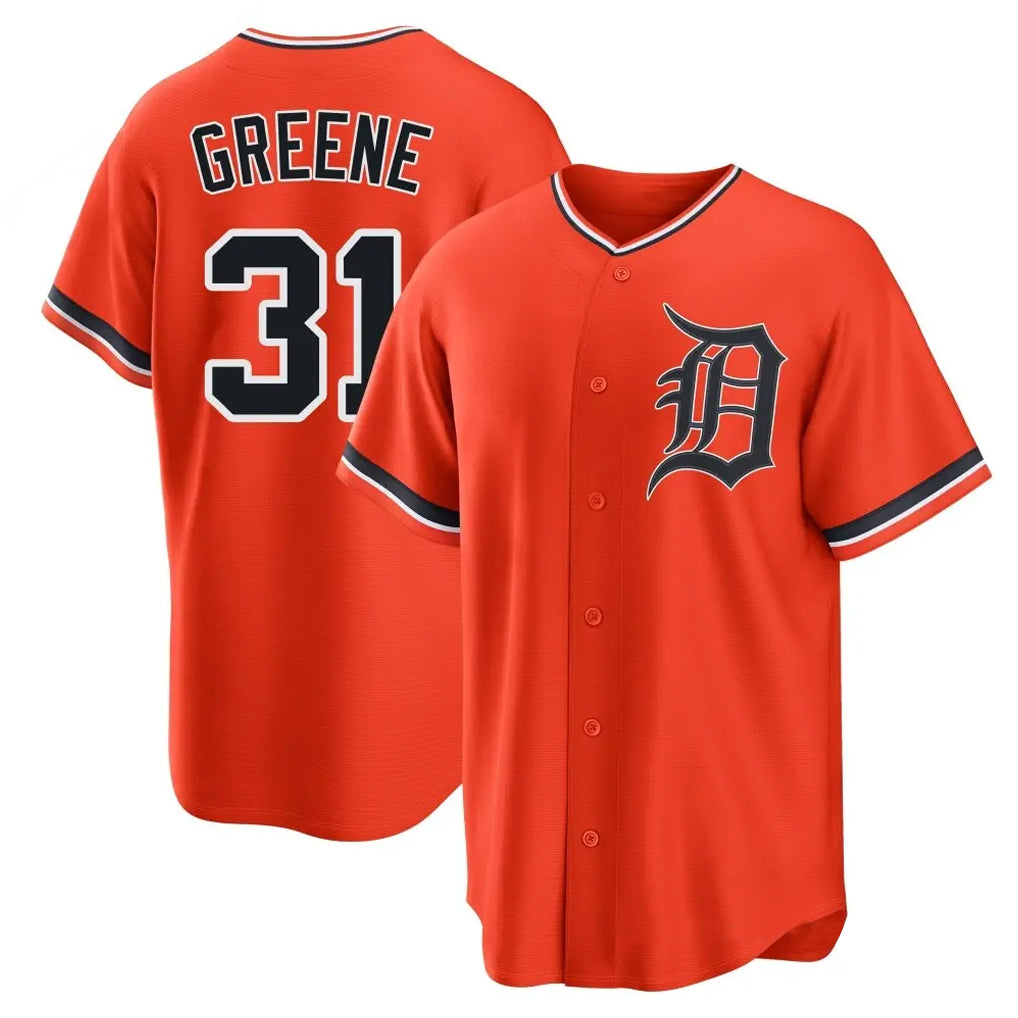 BIPIHUC D.Tigers #31 Riley Greene Player Orange Home Game Stitched Jerseys