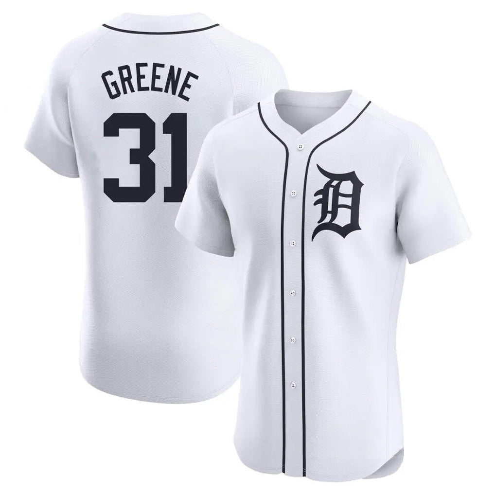 BIPIHUC D.Tigers #31 Riley Greene Player White Limited Elite Home Stitched Jerseys