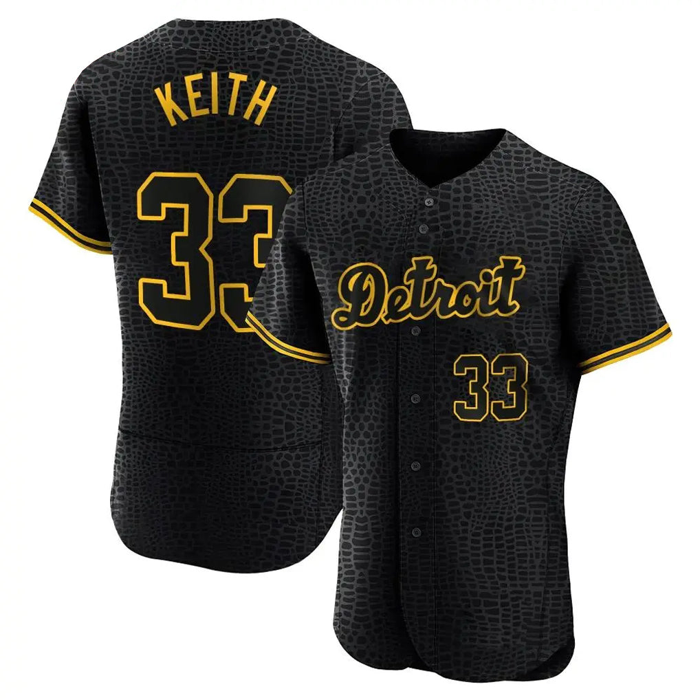 BIPIHUC D.Tigers #33 Colt Keith Player Black Snake Skin City Limited Elite Home Stitched Jerseys