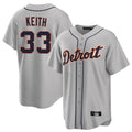 BIPIHUC D.Tigers #33 Colt Keith Player Gray Home Limited Stitched Jerseys