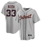 BIPIHUC D.Tigers #33 Colt Keith Player Gray Home Limited Stitched Jerseys
