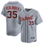 BIPIHUC D.Tigers #35 Justin Verlander Player Gray Home Limited Stitched Jerseys