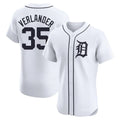 BIPIHUC D.Tigers #35 Justin Verlander Player White Limited Elite Home Stitched Jerseys