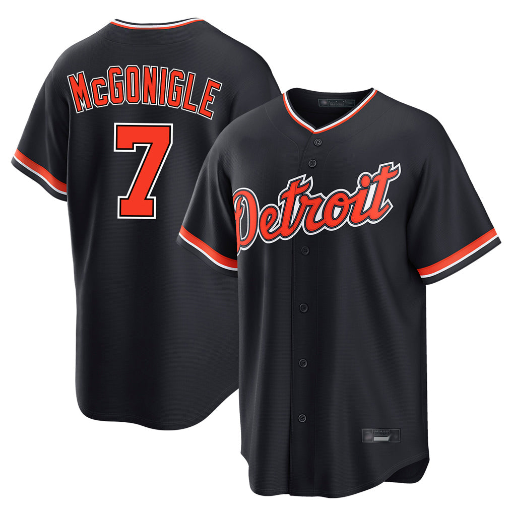 BIPIHUC D.Tigers #7 Kevin McGonigle Player Navy Home Game Stitched Jerseys