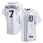 BIPIHUC D.Tigers #7 Kevin McGonigle Player White Home Game Stitched Jerseys