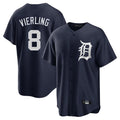 BIPIHUC D.Tigers #8 Matt Vierling Player Navy Game Home Stitched Jerseys