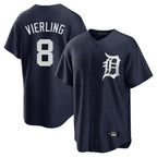 BIPIHUC D.Tigers #8 Matt Vierling Player Navy Game Home Stitched Jerseys