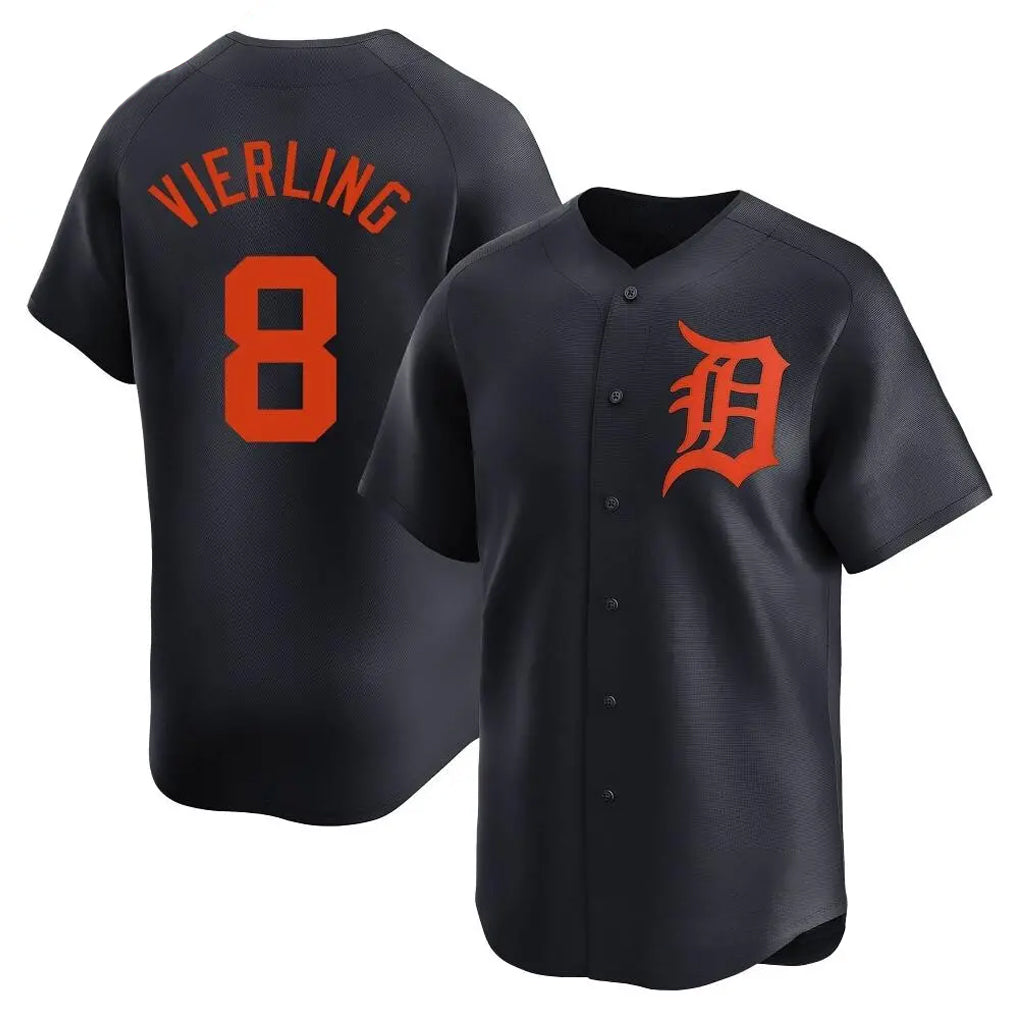 BIPIHUC D.Tigers #8 Matt Vierling Player Navy Home Limited Stitched Jerseys