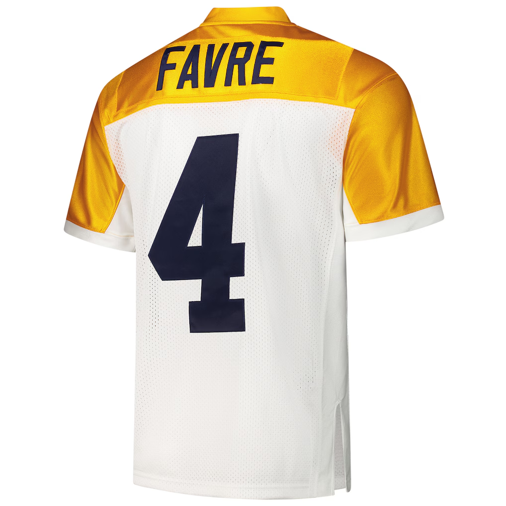 BIPIHUC GB.Packers 1994 #4 Brett Favre Mitchell & Ness White Authentic Throwback Retired Player Stitched Puhic Jersey