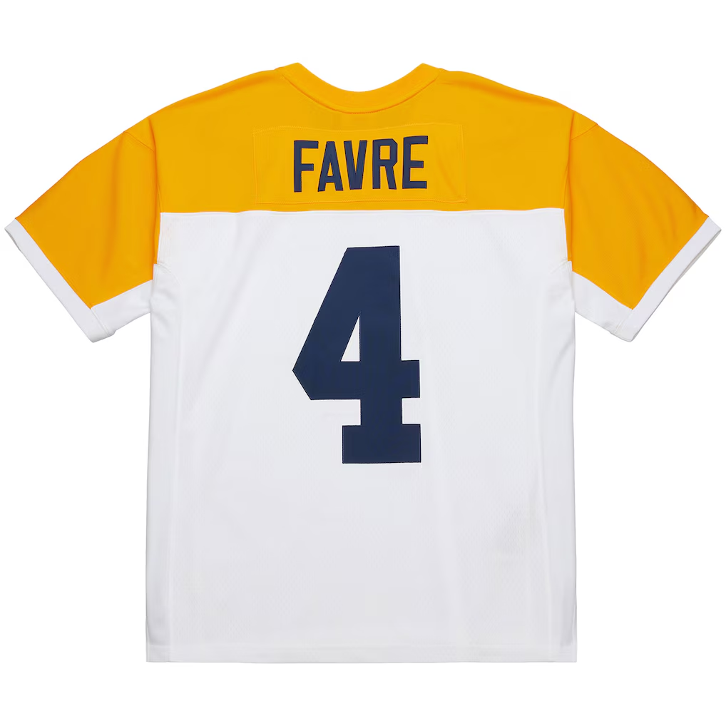 BIPIHUC GB.Packers #4 Brett Favre Mitchell & Ness White 1994 Legacy Replica Stitched Puhic Jersey