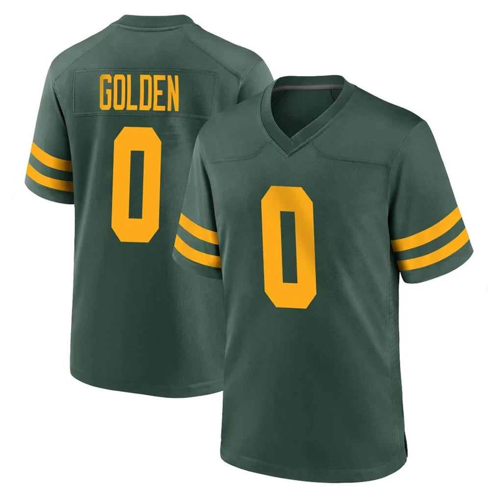 BIPIHUC GB.Packers #0 Matthew Golden Player Green Alternate Home Game Stitched Jerseys