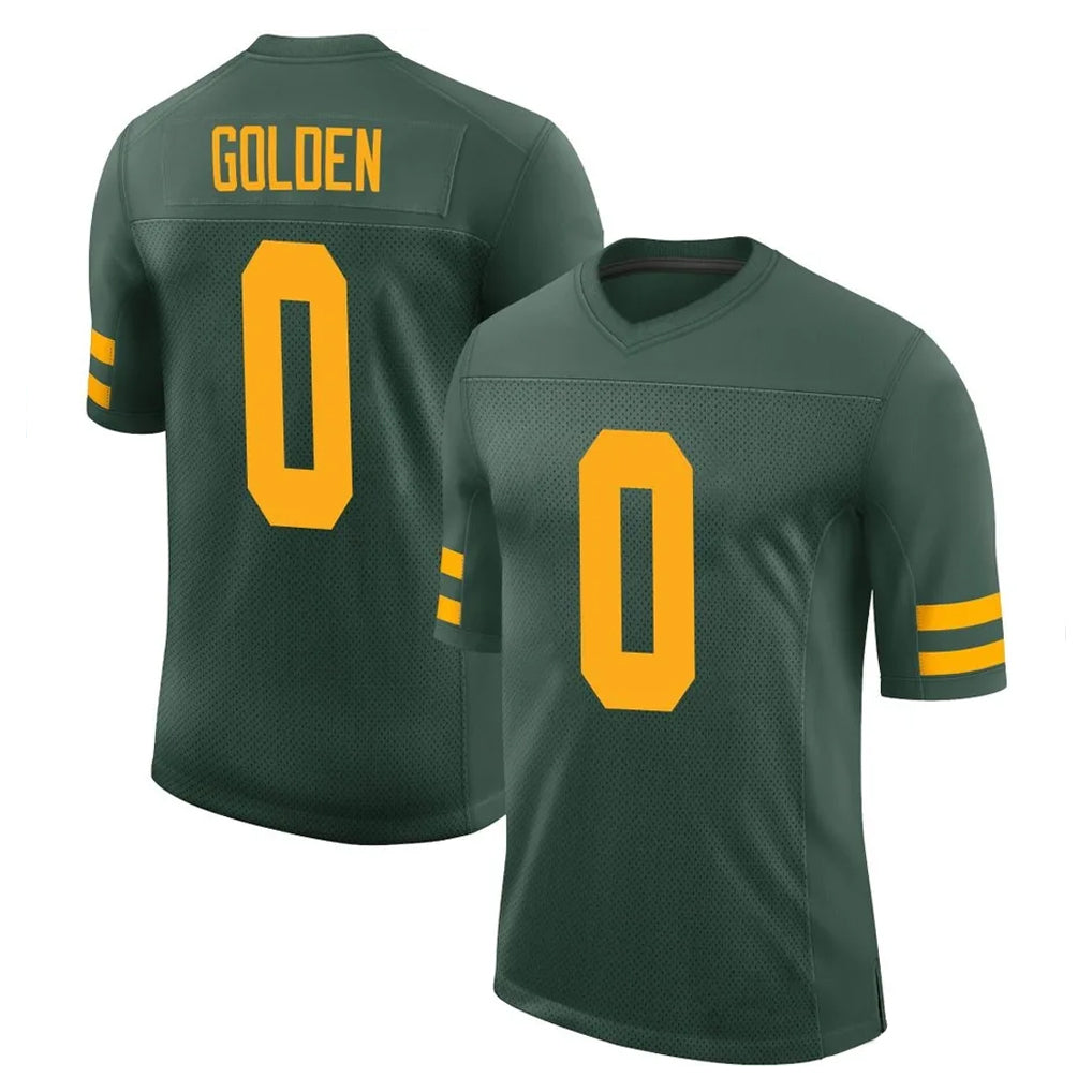 BIPIHUC GB.Packers #0 Matthew Golden Player Green Alternate Vapor Home Game Stitched Jerseys