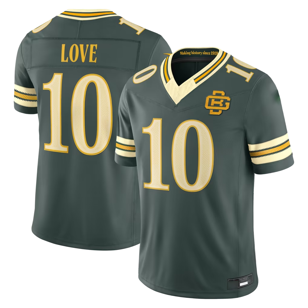 BIPIHUC GB.Packers #10 Jordan Love Green 2026 Rivalries Collection Limited Stitched Jerseys
