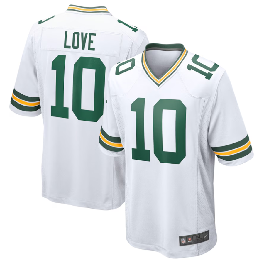 BIPIHUC GB.Packers #10 Jordan Love Player White Replica Game  Stitched Jerseys