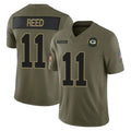 BIPIHUC GB.Packers #11 Jayden Reed Player Olive 2025 Salute To Service Limited Home Game Stitched Jerseys