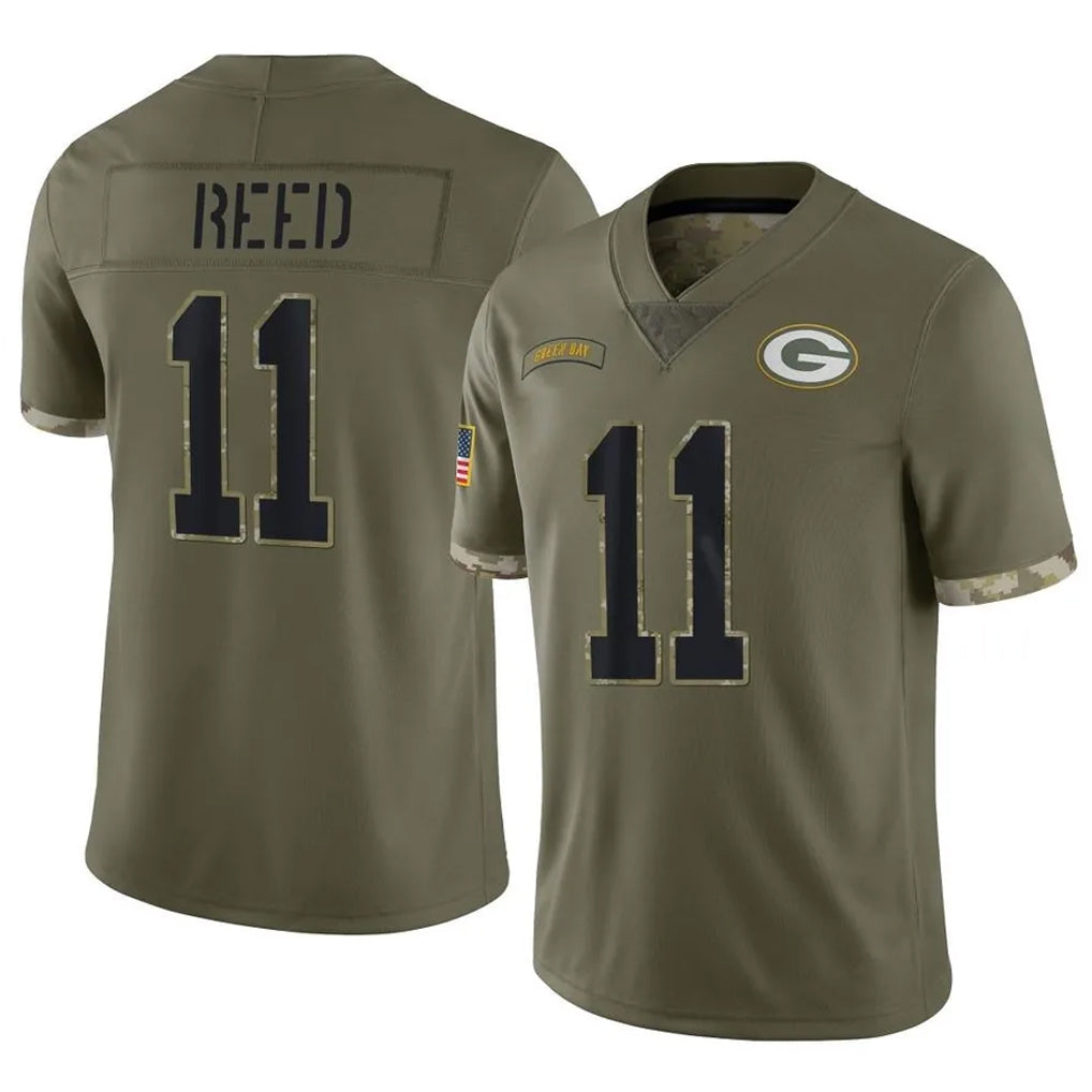 BIPIHUC GB.Packers #11 Jayden Reed Player Olive Salute To Service Limited Stitched Jerseys
