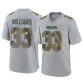 BIPIHUC GB.Packers #33 Evan Williams Player Gray Atmosphere Fashion Home Game Stitched Jerseys