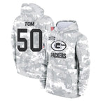 BIPIHUC GB.Packers #50 Zach Tom Player Arctic Camo Salute to Service Hoodies Limited Game Stitched Jerseys